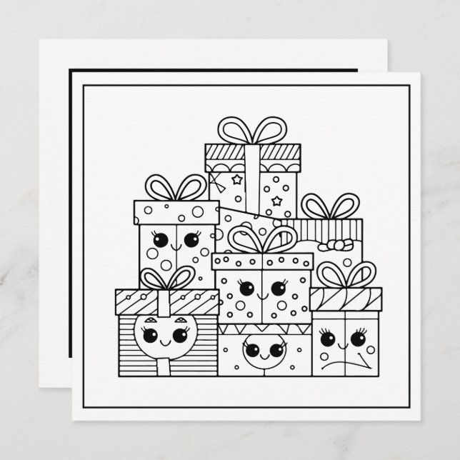 Weihnachtsgeschenke Feiertagskarte (Vorne/Hinten)