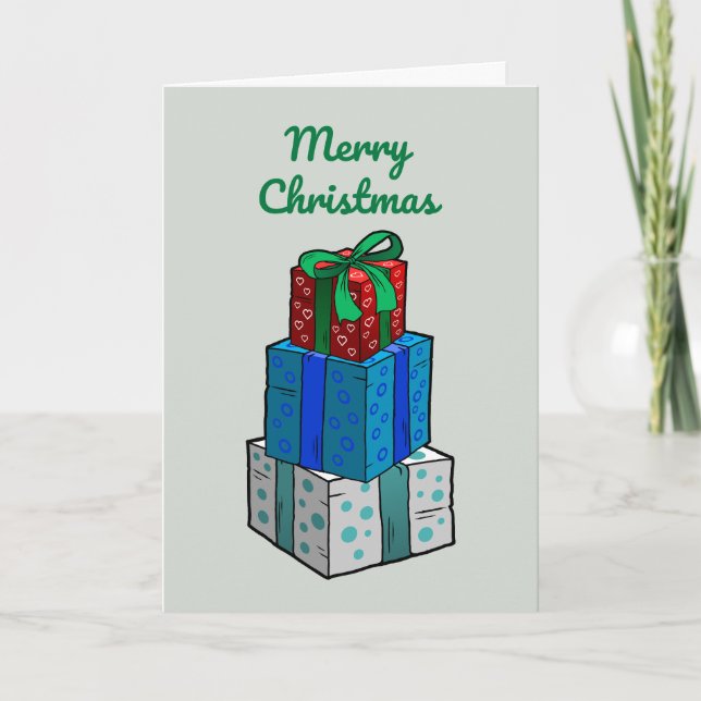 Weihnachtsgeschenke Feiertagskarte (Vorderseite)