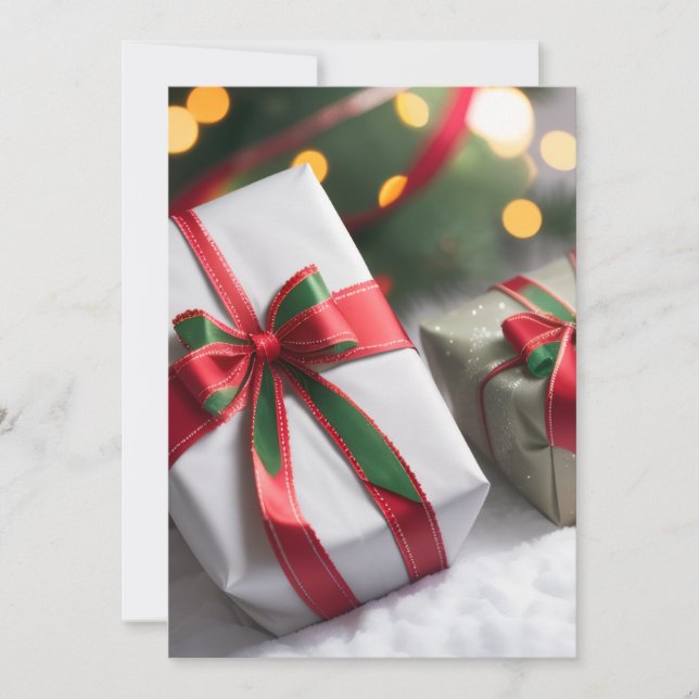 Weihnachtsgeschenke Feiertagskarte (Vorderseite)