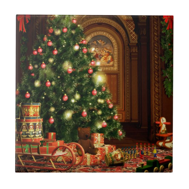 Weihnachtsgeschenke Fliese (Vorderseite)