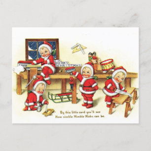 Weihnachtsgeschenke für brave Jungen Postkarte