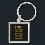 Weihnachtsgeschenke für Brüder von großer Schweste Schlüsselanhänger<br><div class="desc">Funny birthday ohrs for brothers from big sister brother smile</div>