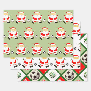 Weihnachtsgeschenke für Fußball Geschenkpapier Set