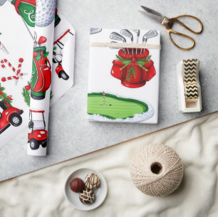 Weihnachtsgeschenke für Golfer Wrapping Pa Geschenkpapier