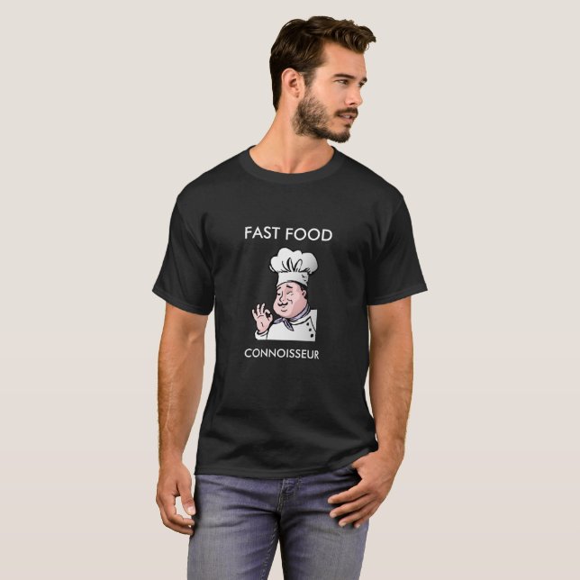 Weihnachtsgeschenke für Ihn FAST FOOD CONNOISSEUR  T-Shirt (Vorne ganz)