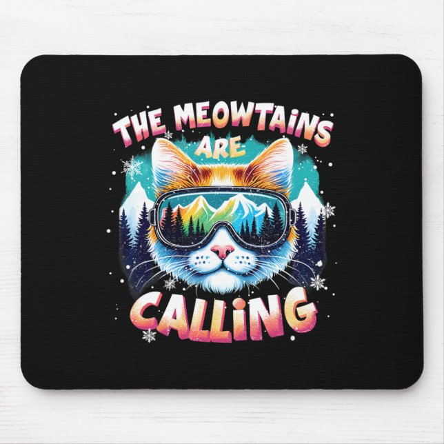Weihnachtsgeschenke für Skifahrer und Snowboarder  Mousepad (Vorne)
