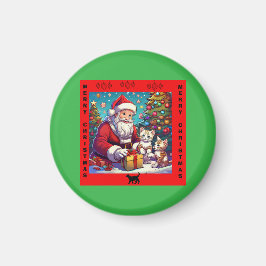 Weihnachtsgeschenke für zwei junge Kätzchen Magnet