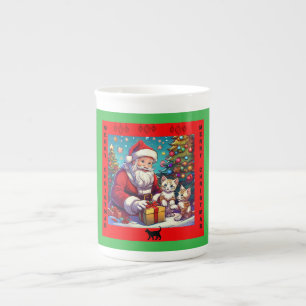 Weihnachtsgeschenke für zwei junge Kätzchen Prozellantasse