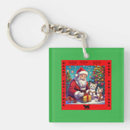 Weihnachtsgeschenke für zwei junge Kätzchen Schlüsselanhänger