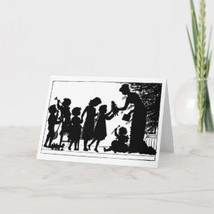 Weihnachtsgeschenke geben feiertagskarte