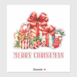 Weihnachtsgeschenke Geschenke Zuckerstange Aufkleb Aufkleber