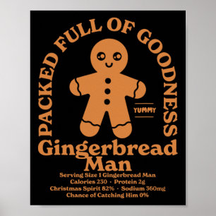 Weihnachtsgeschenke Gingerbread Mann Poster