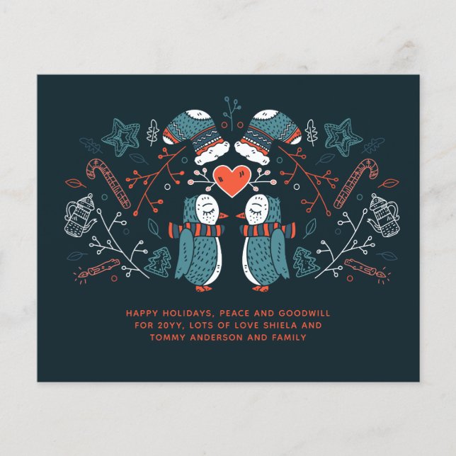 Weihnachtsgeschenke in Hygge Skandinavische Folklo (Vorderseite)