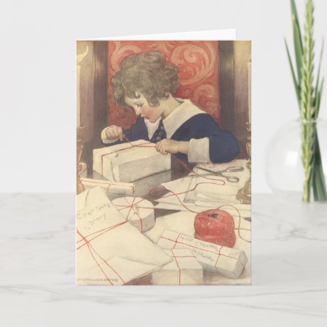 Weihnachtsgeschenke, Jessie Willcox Smith Feiertagskarte (Vorderseite)