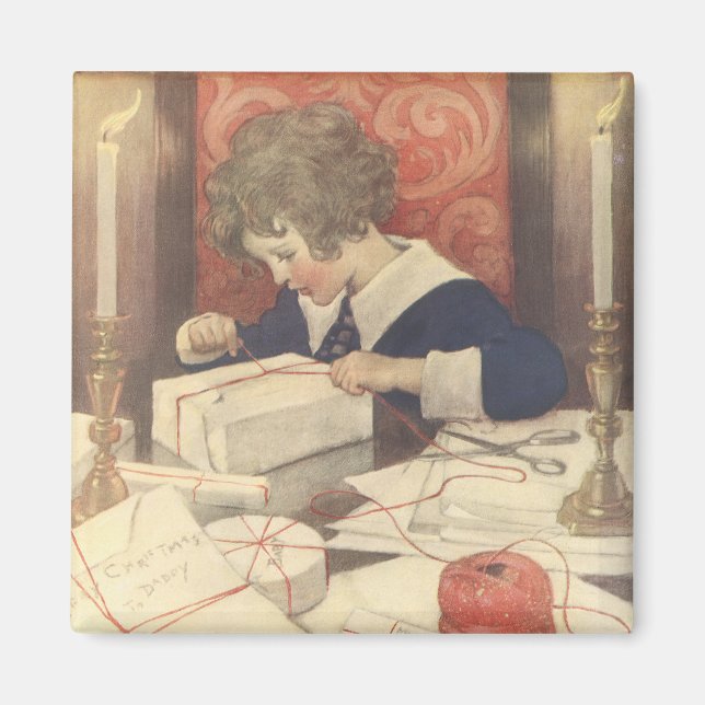 Weihnachtsgeschenke, Jessie Willcox Smith Magnet (Vorne)