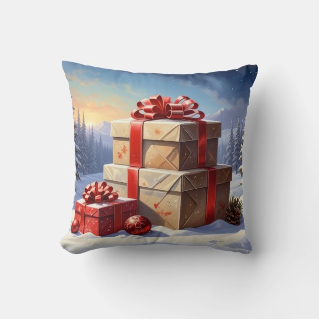 Weihnachtsgeschenke Kissen (Vorderseite)