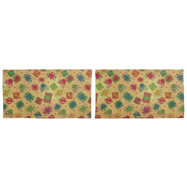 Weihnachtsgeschenke Kissenbezug (Vorderseite-Set)