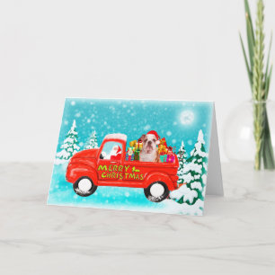Weihnachtsgeschenke-Lieferwagen für englische Bull Karte