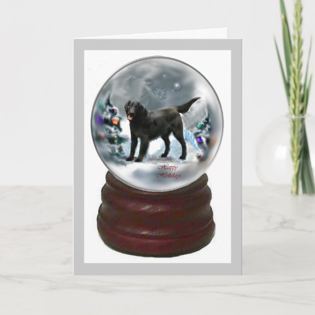 Weihnachtsgeschenke mit Flachbildschirm Feiertagskarte (Vorderseite)