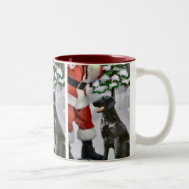 Weihnachtsgeschenke mit Flachbildschirm Zweifarbige Tasse
