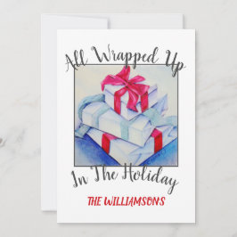 Weihnachtsgeschenke mit Foto Feiertagskarte