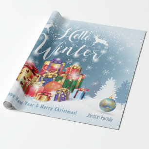 Weihnachtsgeschenke mit Ihren Wünschen, Persönli Geschenkpapier