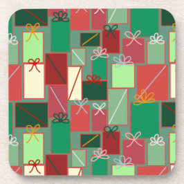 Weihnachtsgeschenke mit Ribbons und Bows Getränkeuntersetzer