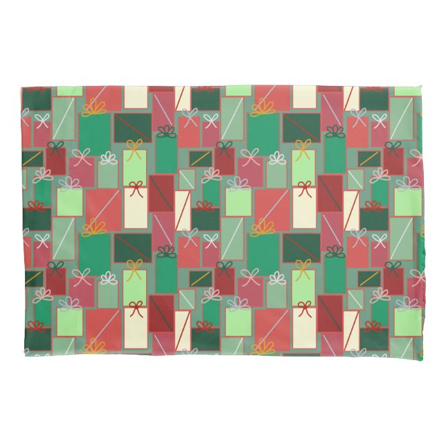 Weihnachtsgeschenke mit Ribbons und Bows Kissenbezug (Vorderseite)