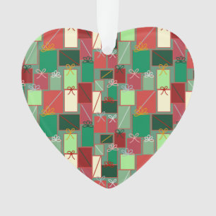 Weihnachtsgeschenke mit Schleifen und Bändern Ornament