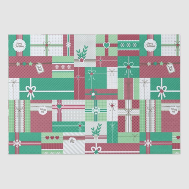 Weihnachtsgeschenke Mosaik Seidenpapier (Vorderseite)