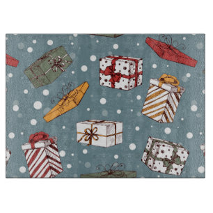 Weihnachtsgeschenke Muster Schneidebrett