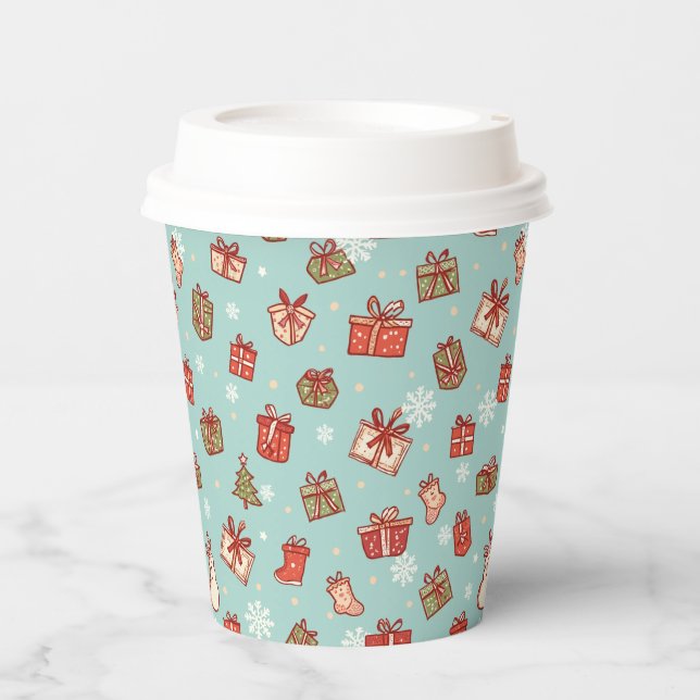 Weihnachtsgeschenke Musterpapierkästen Pappbecher (Vorderseite)