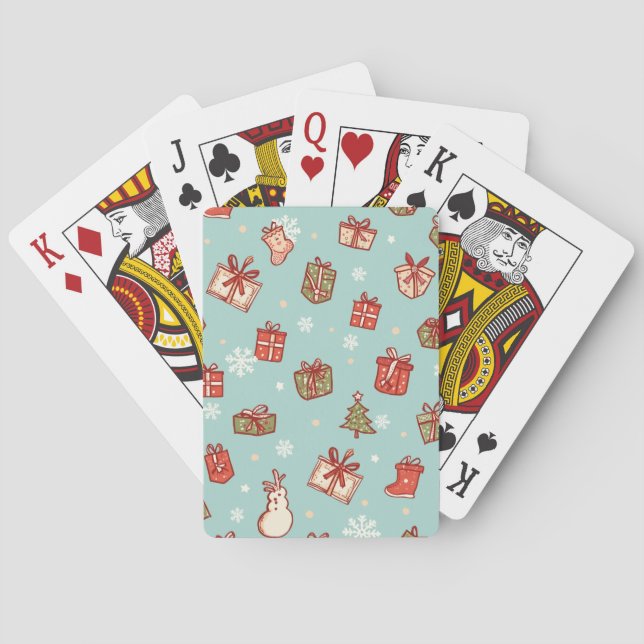 Weihnachtsgeschenke Pattern Card Games Spielkarten (Rückseite)