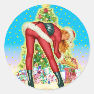 Weihnachtsgeschenke Runder Aufkleber