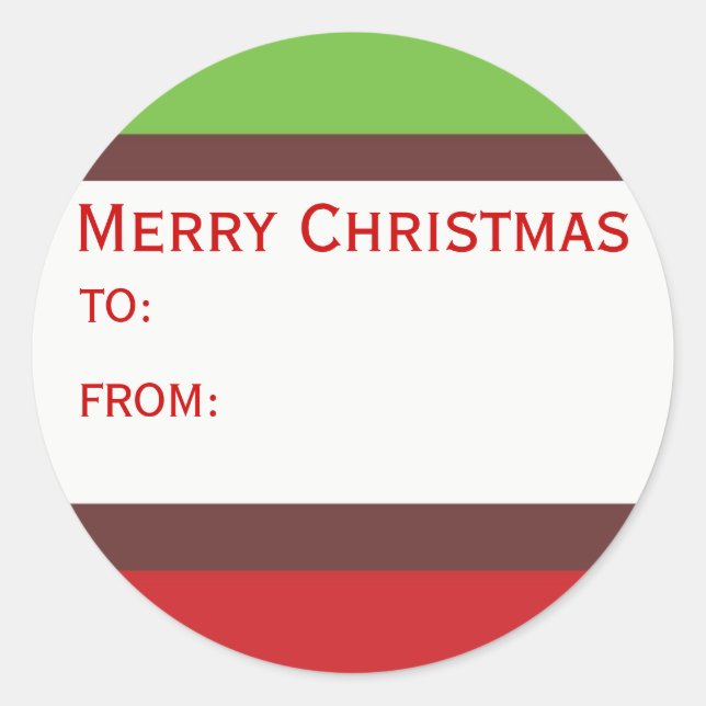 Weihnachtsgeschenke Runder Aufkleber (Vorderseite)