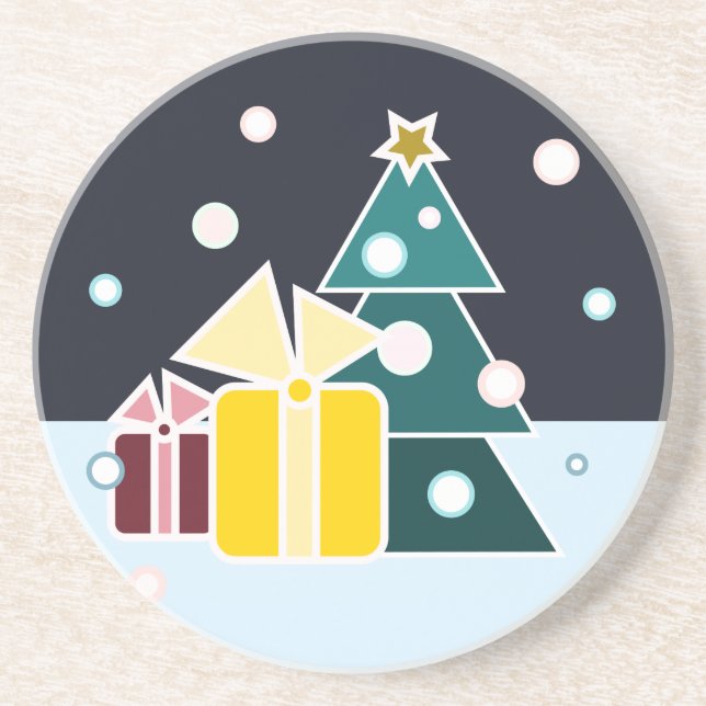 Weihnachtsgeschenke Sandstein Untersetzer (Vorne)