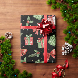Weihnachtsgeschenke, Schwarz Geschenkpapier
