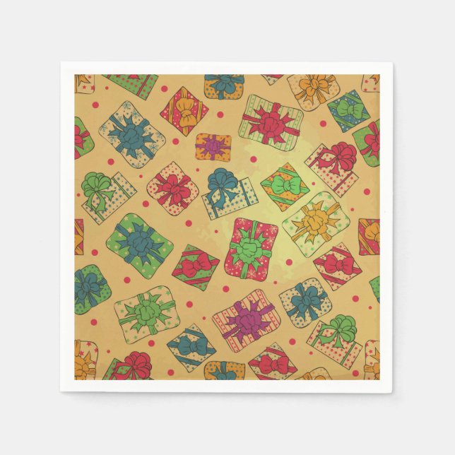 Weihnachtsgeschenke Serviette (Vorderseite)