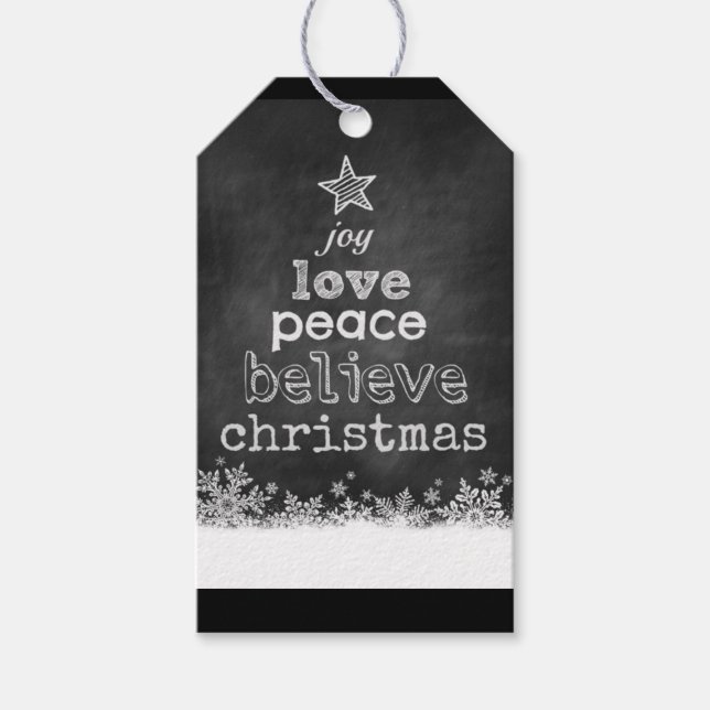 Weihnachtsgeschenke Tags/Chalk Board Art Geschenkanhänger (Vorderseite)