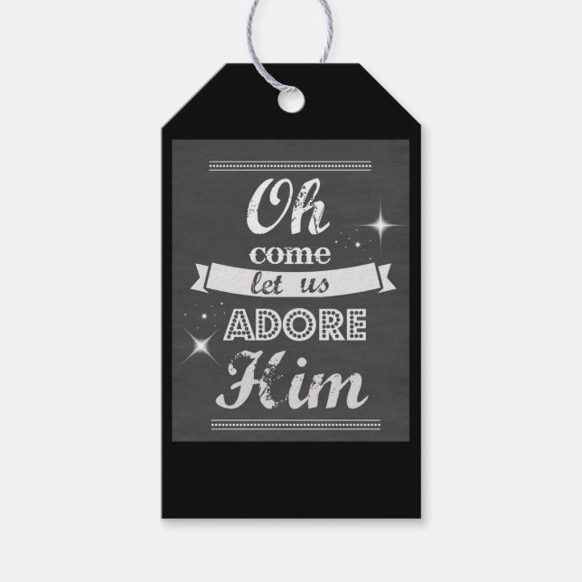 Weihnachtsgeschenke Tags/Chalk Board Art Geschenkanhänger (Vorderseite)
