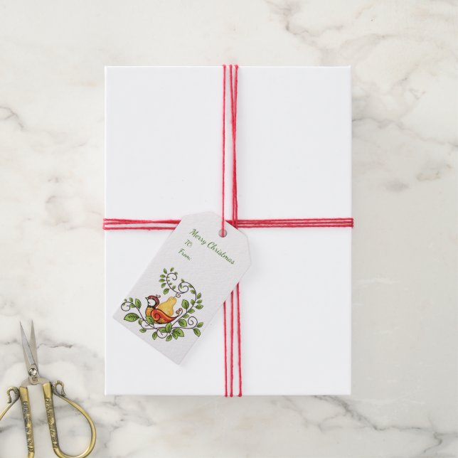 Weihnachtsgeschenke Tags Geschenkanhänger (Mit Garn)