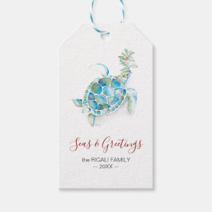 Weihnachtsgeschenke Tags Niedlich Beach Seas & Grü Geschenkanhänger