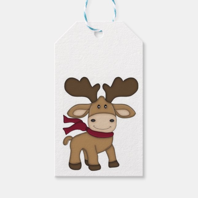 Weihnachtsgeschenke Tags - Raindeer Geschenkanhänger (Vorderseite)