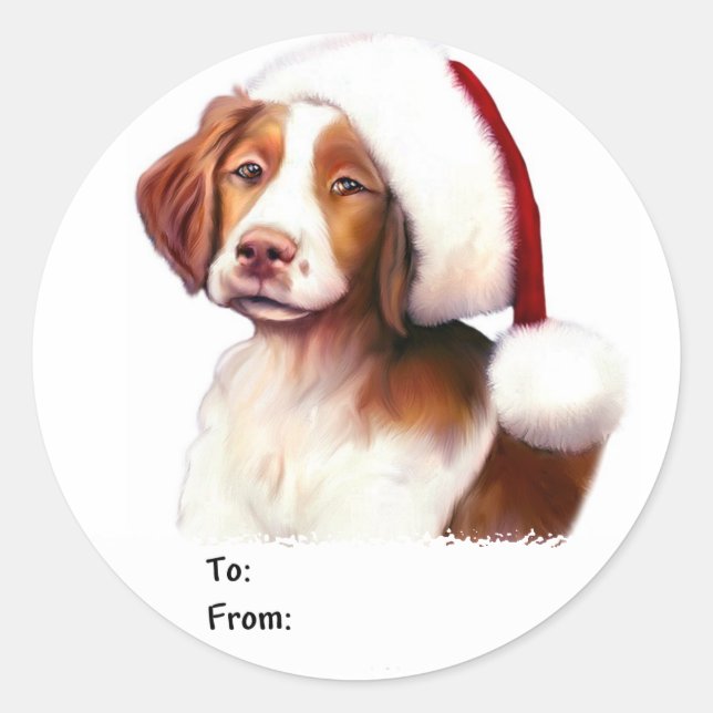 Weihnachtsgeschenke Tags Runder Aufkleber (Vorderseite)