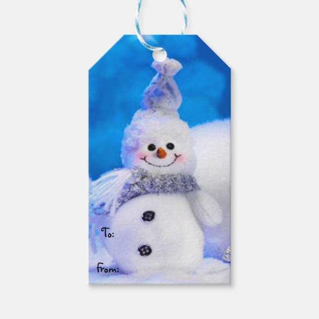 Weihnachtsgeschenke Tags/Snowman Geschenkanhänger (Vorderseite)