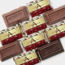 Weihnachtsgeschenke und Gold Monogram