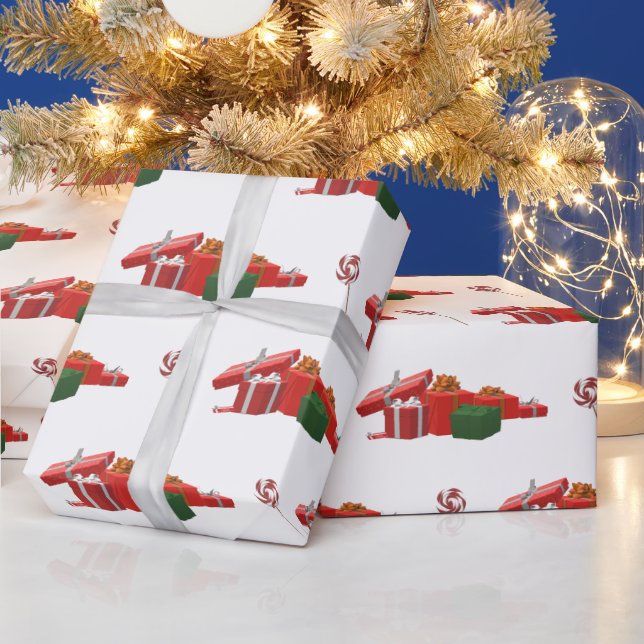 Weihnachtsgeschenke und Pfefferminze Geschenkpapier (Feiertage)