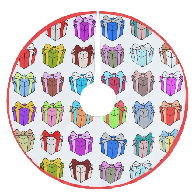 Weihnachtsgeschenke unter dem Weihnachtsbaum Polyester Weihnachtsbaumdecke (Vorderseite)