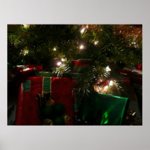 Weihnachtsgeschenke unter dem Weihnachtsbaum Poster