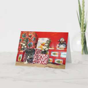 Weihnachtsgeschenke von Bob - Katze / Kätzchen Wei Feiertagskarte